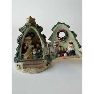Vintage Christmas Figurine‎ Christmas Tree Santa